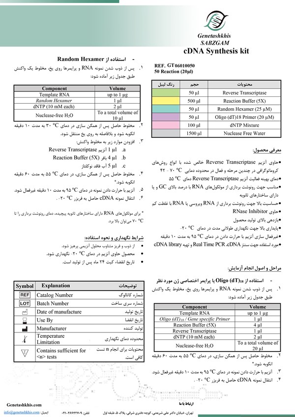 کیت سنتز cDNA